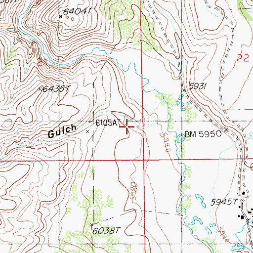 Topographic Map of Dam Gulch, NV