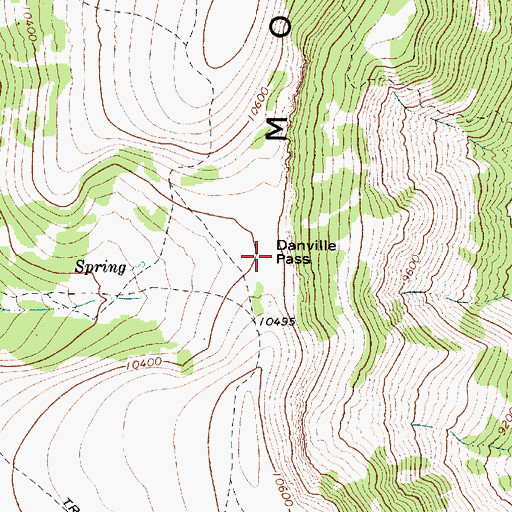 Topographic Map of Danville Pass, NV