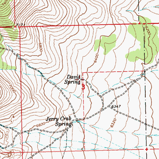 Topographic Map of Davis Spring, NV