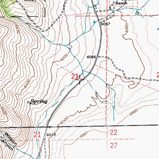 Topographic Map of Dawley Canyon, NV
