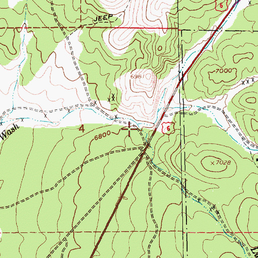Topographic Map of Dead Horse Wash, NV