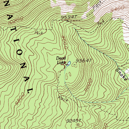 Topographic Map of Dead Lake, NV