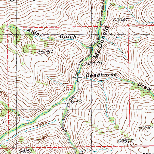 Topographic Map of Deadhorse Draw, NV