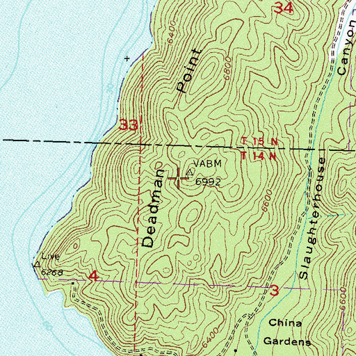 Topographic Map of Deadman Point, NV