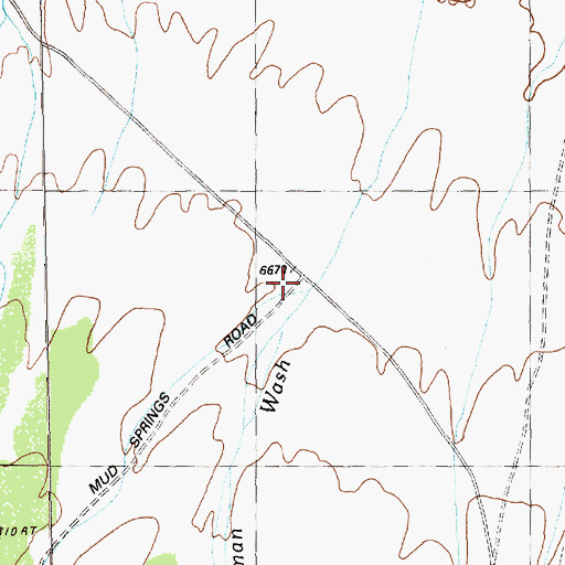Topographic Map of Deadman Wash, NV