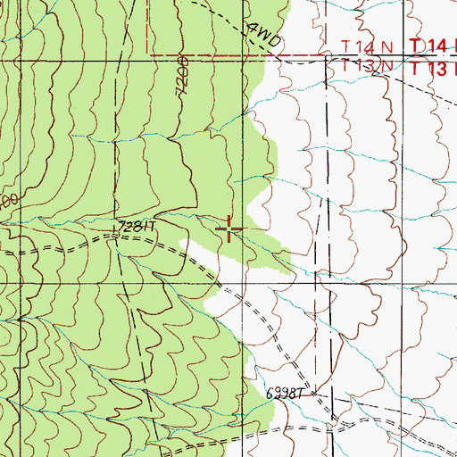 Topographic Map of Deep Canyon, NV