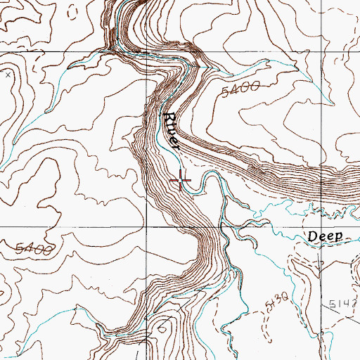 Topographic Map of Deep Creek, NV