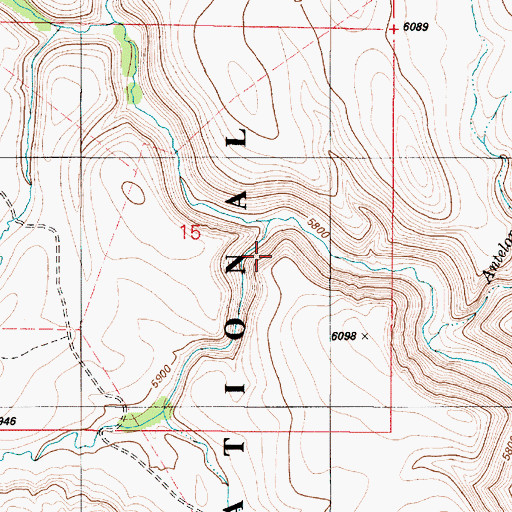 Topographic Map of Deep Creek, NV
