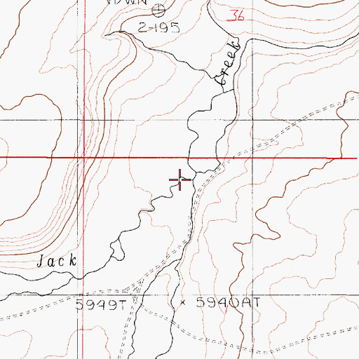 Topographic Map of Deer Creek, OR