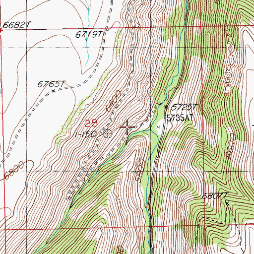 Topographic Map of Deer Creek, NV