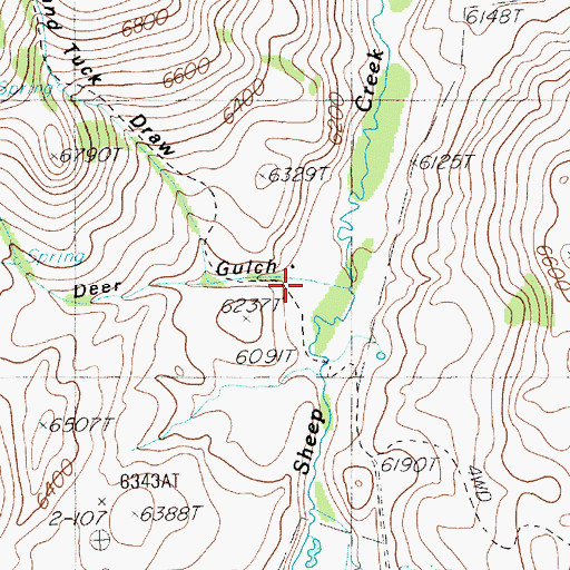 Topographic Map of Deer Gulch, NV
