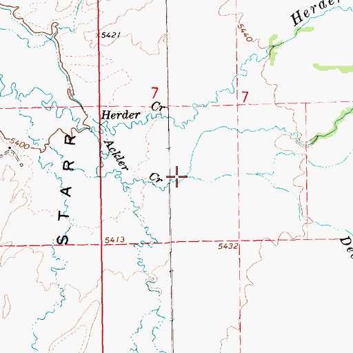 Topographic Map of Deering Creek, NV
