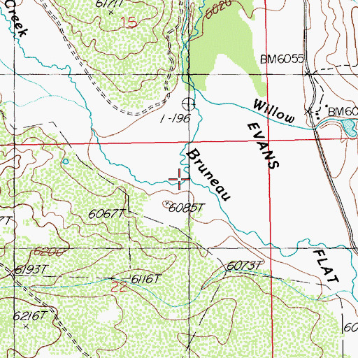 Topographic Map of Dolly Creek, NV