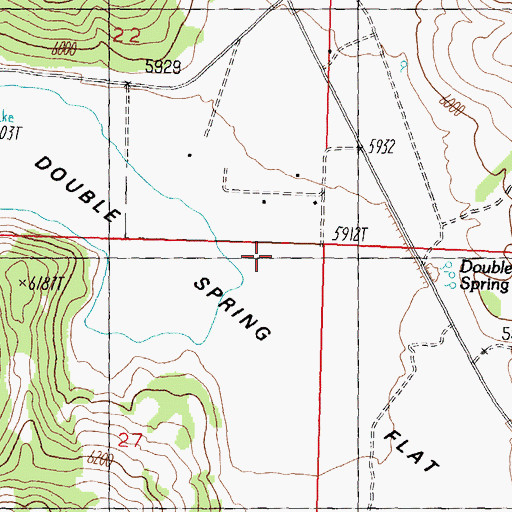 Topographic Map of Double Spring Flat, NV
