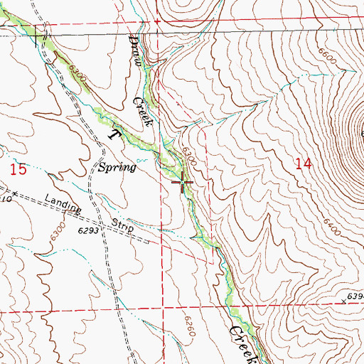 Topographic Map of Draw Creek, NV