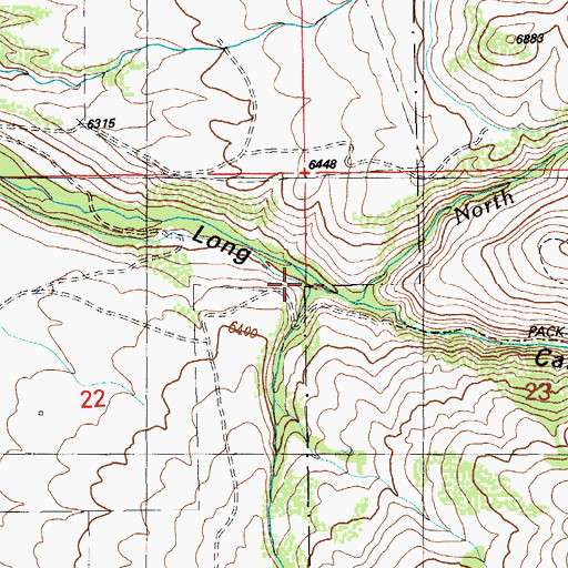 Topographic Map of Drown Creek, NV