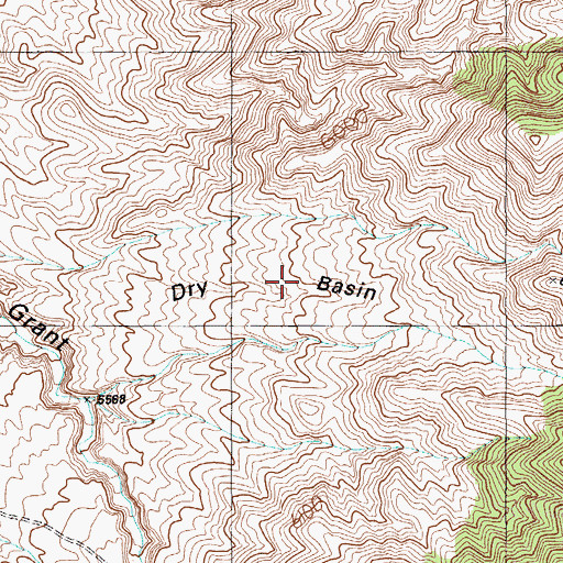 Topographic Map of Dry Basin, NV