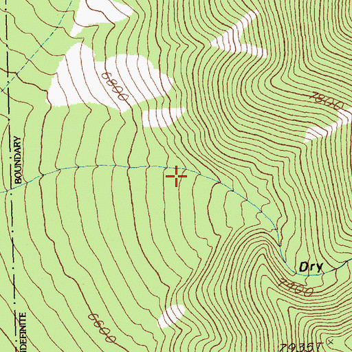Topographic Map of Dry Canyon, NV