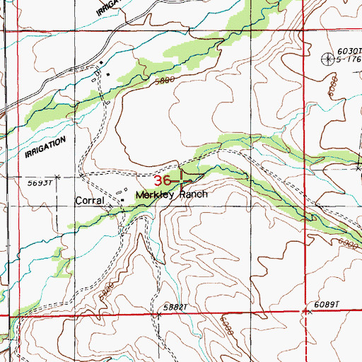 Topographic Map of Dry Creek, NV