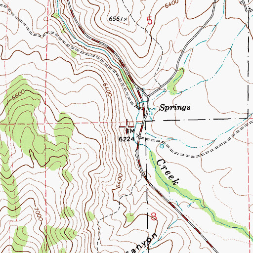 Topographic Map of Dry Creek, NV