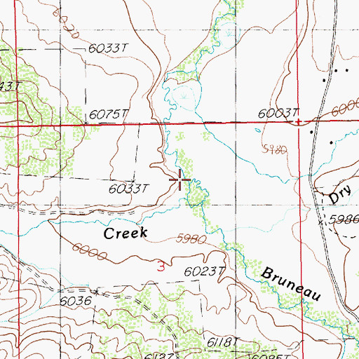 Topographic Map of Dry Creek, NV