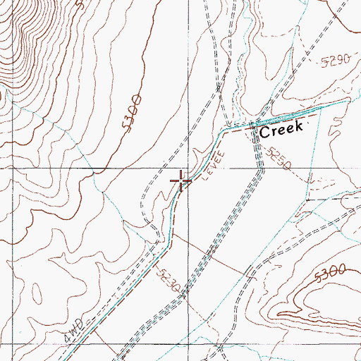 Topographic Map of Dry Creek, NV