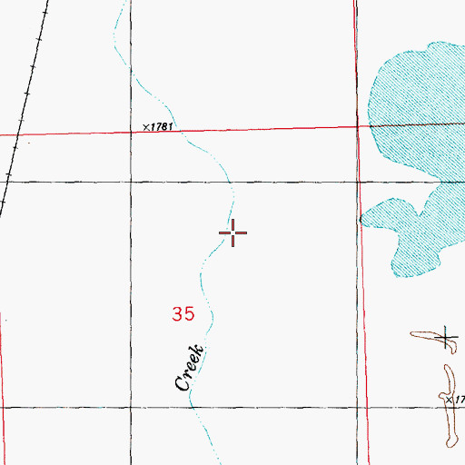 Topographic Map of Duck Creek, NV
