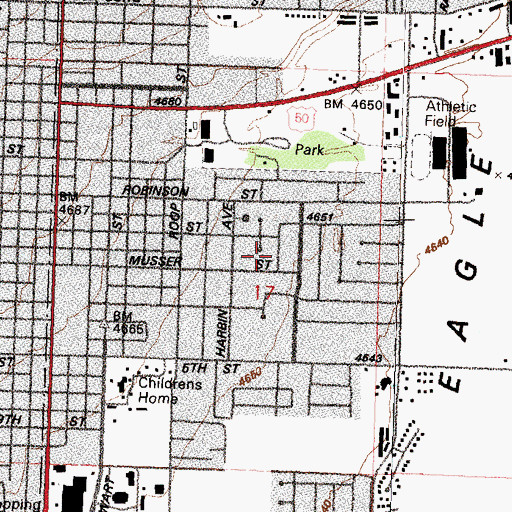Topographic Map of Eagle Valley, NV