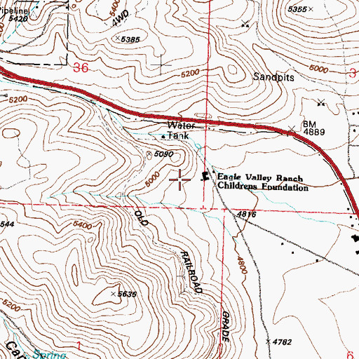 Topographic Map of Eagle Valley Ranch Childrens Foundation, NV