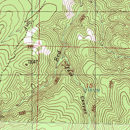 Topographic Map of East Canyon, NV