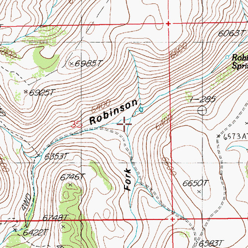 Topographic Map of East Fork Robinson Canyon, NV
