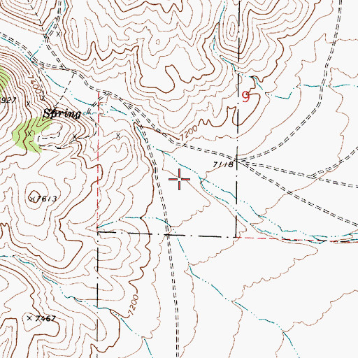Topographic Map of East Northumberland Canyon, NV