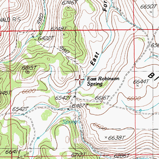 Topographic Map of East Robinson Spring, NV