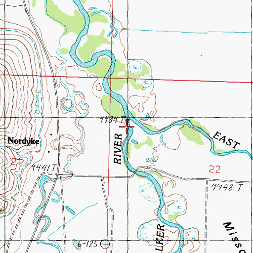 Topographic Map of East Walker River, NV