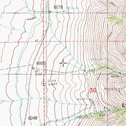 Topographic Map of Echo Canyon, NV