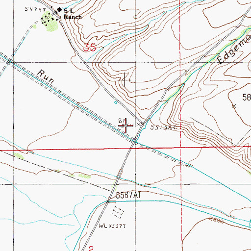 Topographic Map of Edgemont Canyon, NV