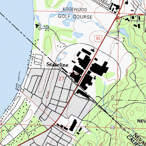 Topographic Map of Edgewood, NV
