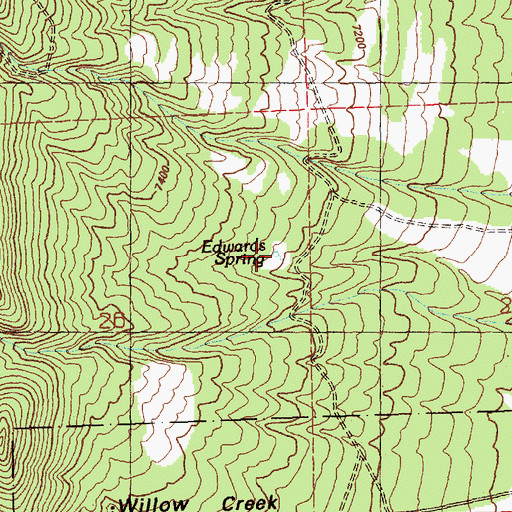 Topographic Map of Edwards Spring, NV