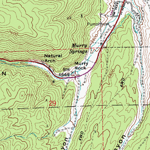 Topographic Map of Elderberry Canyon, NV