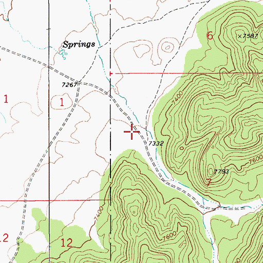 Topographic Map of Elkhorn Canyon, NV