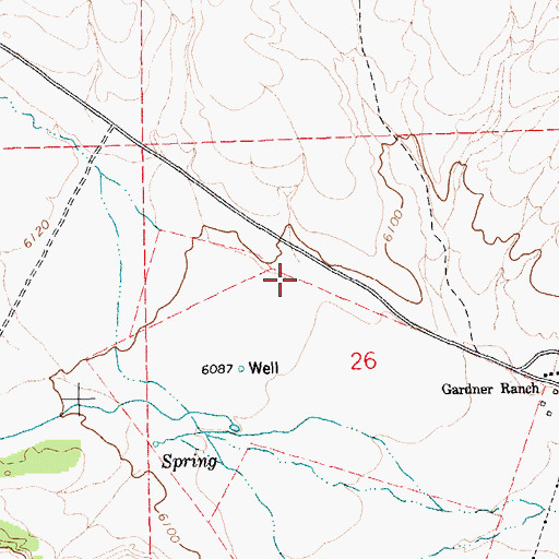 Topographic Map of Ellison Creek, NV