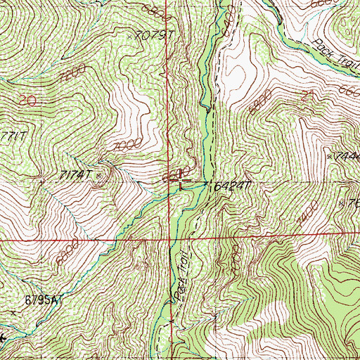 Topographic Map of Fall Creek, NV