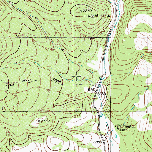 Topographic Map of Farrington Canyon, NV