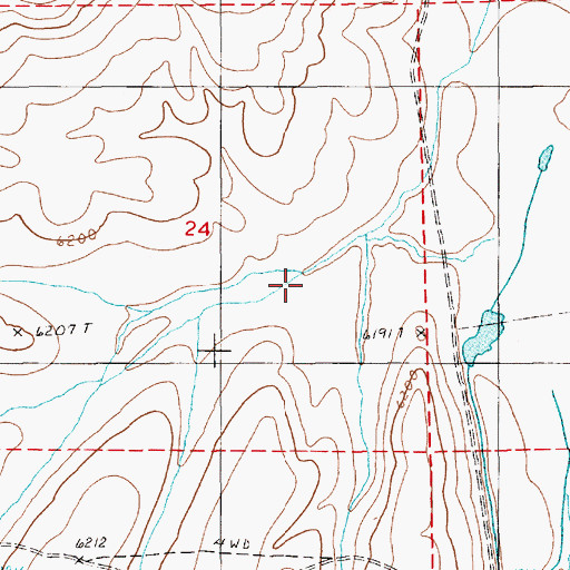 Topographic Map of Faulkner Creek, NV