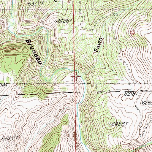 Topographic Map of Fawn Creek, NV