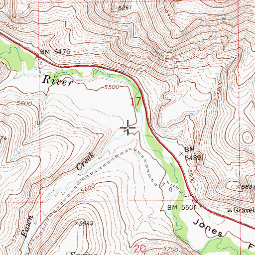 Topographic Map of Fawn Creek, NV