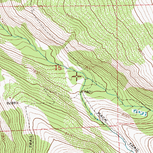 Topographic Map of First Boulder Creek, NV