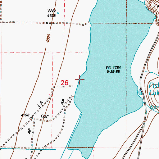 Topographic Map of Fish Lake, NV