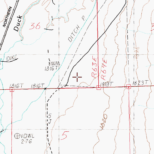 Topographic Map of Fitzhugh Creek, NV