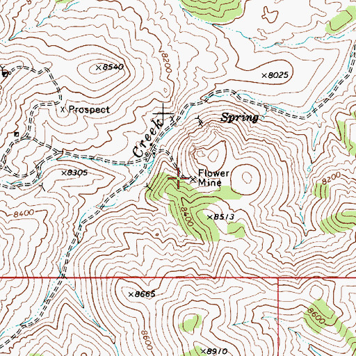 Topographic Map of Flower Mine, NV